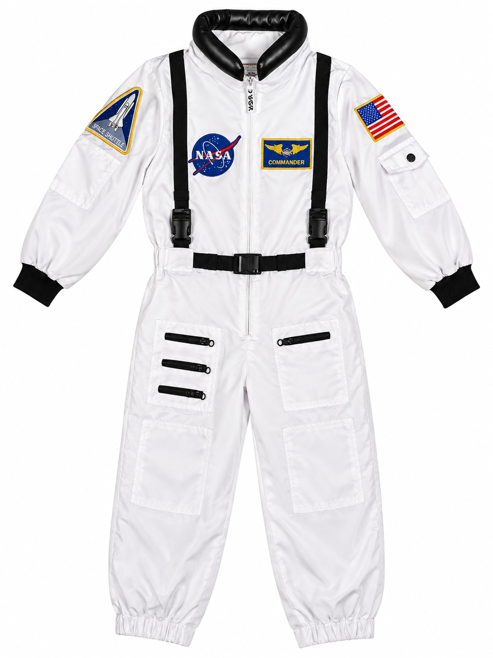 NASA Astronaut Space Suit Costume White Kids Size 6-8 Commander NWT